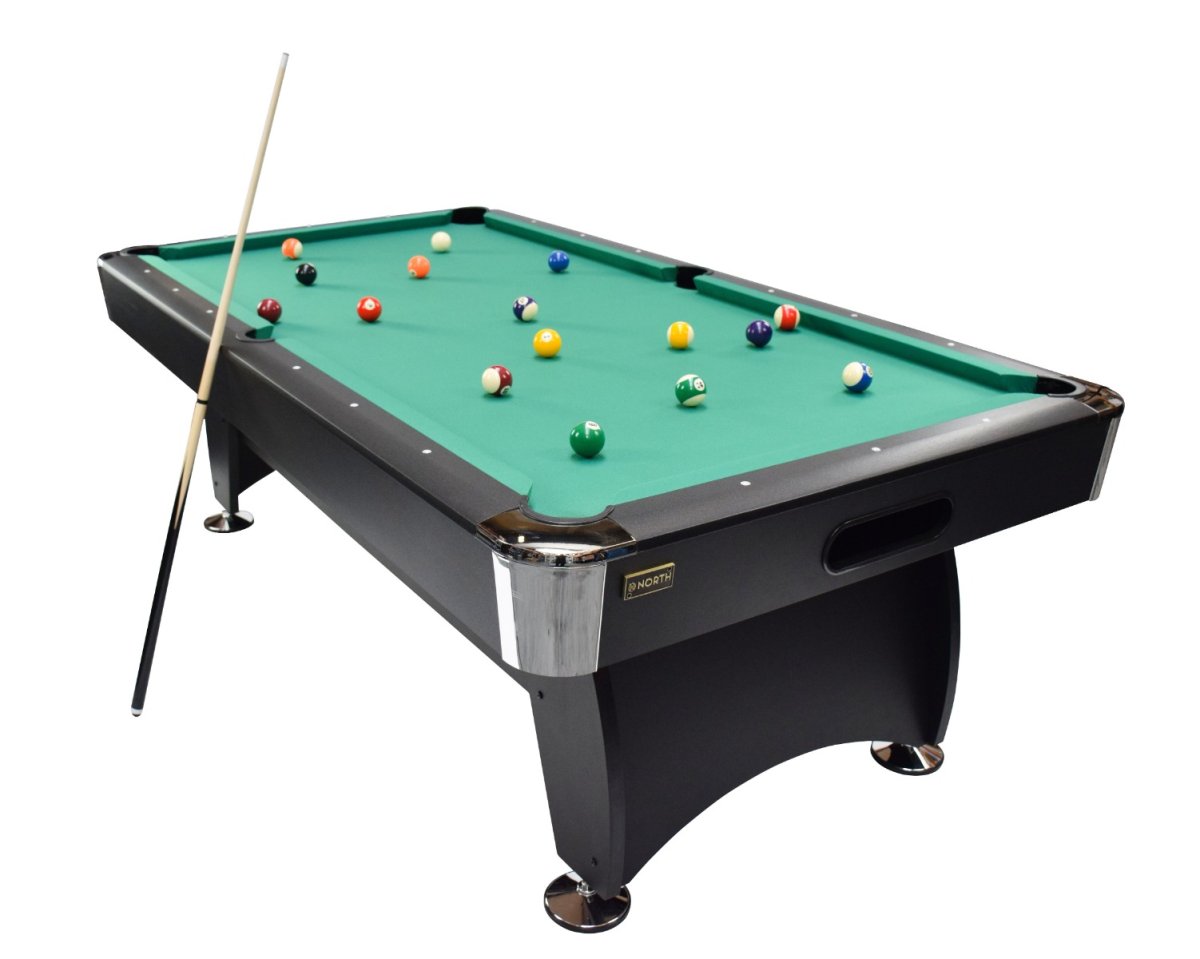 NORTH Gardone Pooltafel Zwart/Groen 8FT