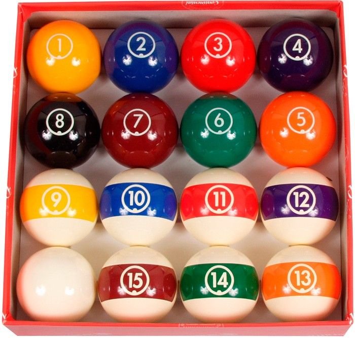 Poolballen set Aramith Continental 48 mm