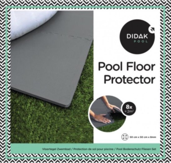 Didak Pool Vloertegels - 50x50x1,5 Cm - Donkergrijs - 4 Stuks