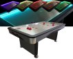 TopTable Fast Flash Steel & Multi LED Airhockeytafel Zwart/RVS 7FT miniatuur