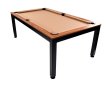NORTH Essence Pooltafel/Eettafel Zwart/Walnut 7FT miniatuur