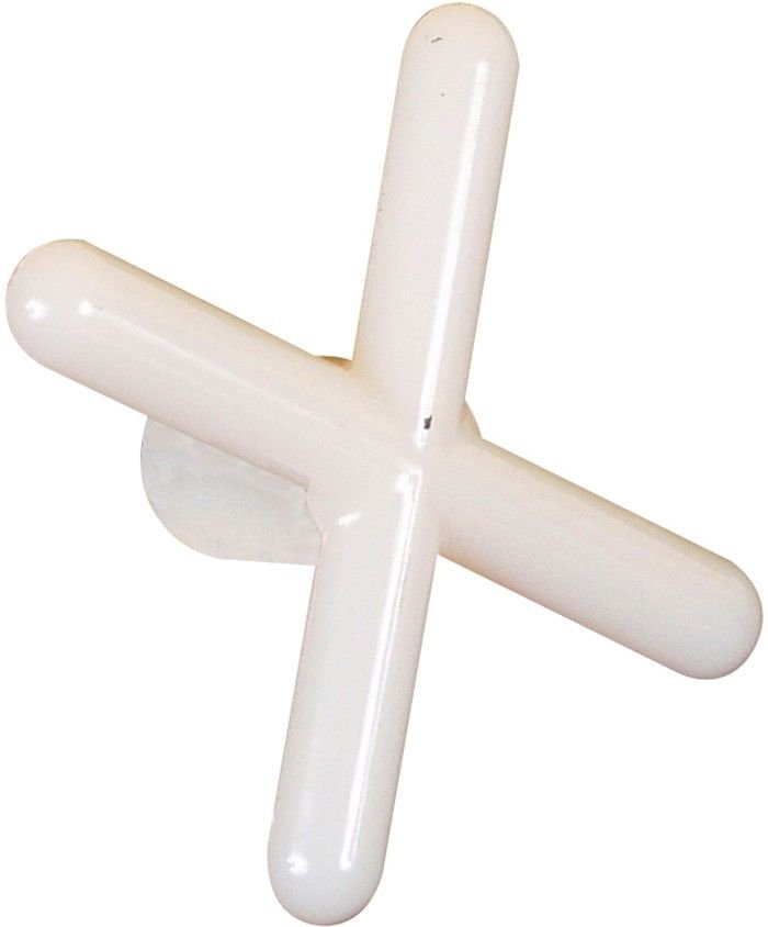 Keusteun kruis wit plastic