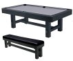 TopTable Dinner Pooltafel Black Wood Met Banken 8FT miniatuur