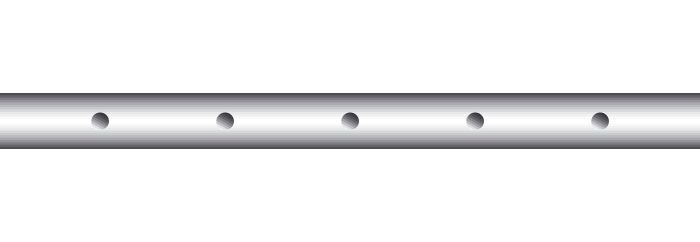 Voetbalstang 16 mm 5 gats