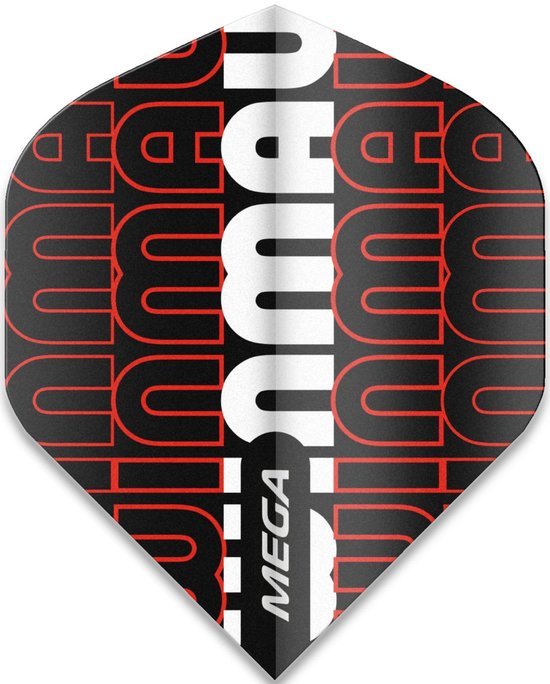 Winmau Mega Standard Winmau Logo Rood dart Flights