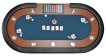 NORTH Nevada Pokertafel Blauw 10 Personen miniatuur
