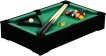 NORTH Assisi Mini Pooltafel Zwart/Groen 51 x 31 x 10 cm miniatuur