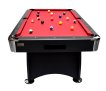 NORTH Gardone Pooltafel Zwart/Rood 8FT miniatuur