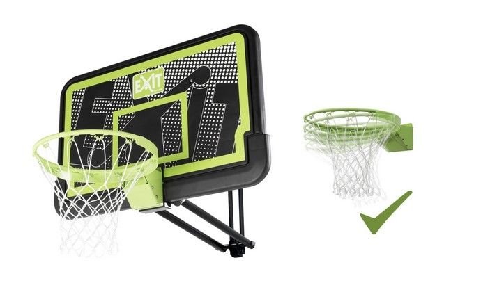EXIT Galaxy Basketbalbord Voor Muurmontage Met Dunkring - Black Edition