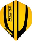 Winmau Mega Standard Stratos Geel dart flights miniatuur