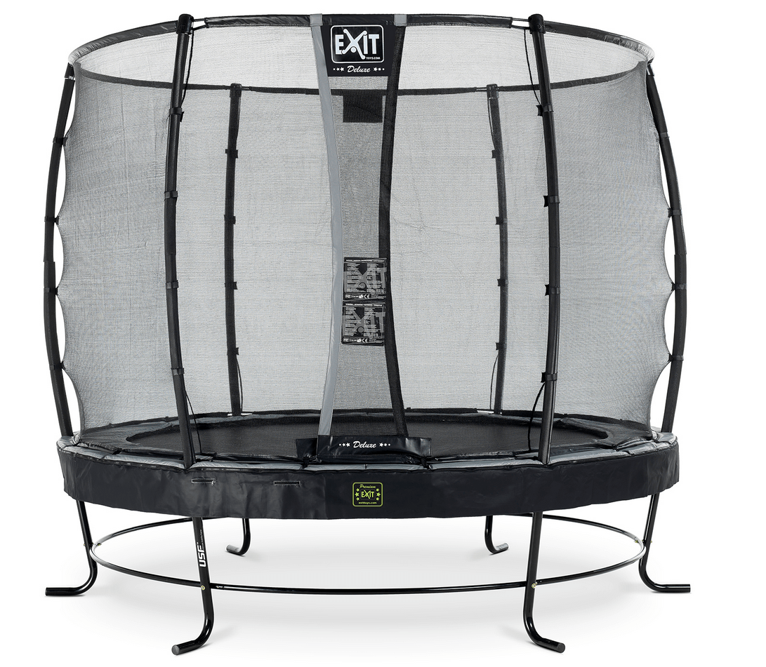 EXIT Elegant Premium Trampoline 253 + Safetynet Deluxe Zwart