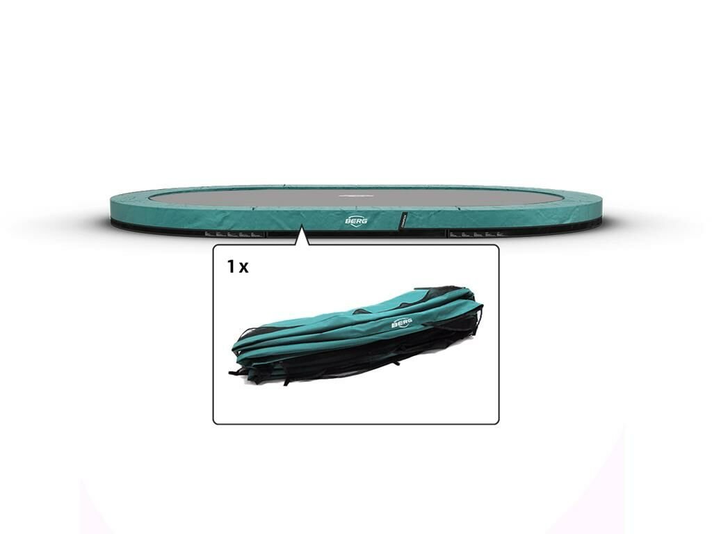 BERG Trampoline Beschermrand Grand Champion - InGround - 520 x 350 cm - Groen