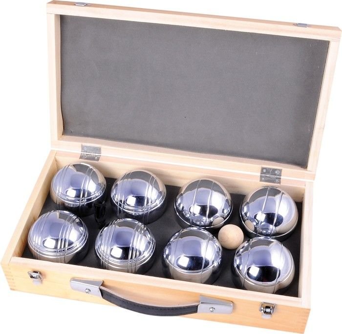 Petanqueballen Metal 8 In Houten Kistje
