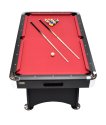 NORTH Gardone Pooltafel Zwart/Rood 7FT miniatuur