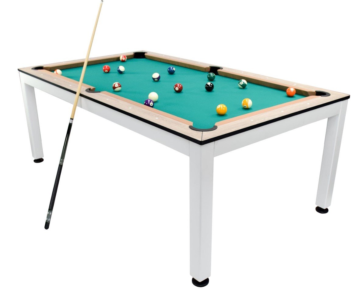 NORTH Essence Pooltafel/Eettafel Wit/Eik 7FT