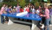 Heblad Tafeltennistafel Beton Blauw Afgeronde Hoek miniatuur
