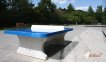 Heblad Tafeltennistafel Beton Blauw Afgeronde Hoek miniatuur