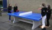 Heblad Tafeltennistafel Beton Blauw Rechte Hoek miniatuur