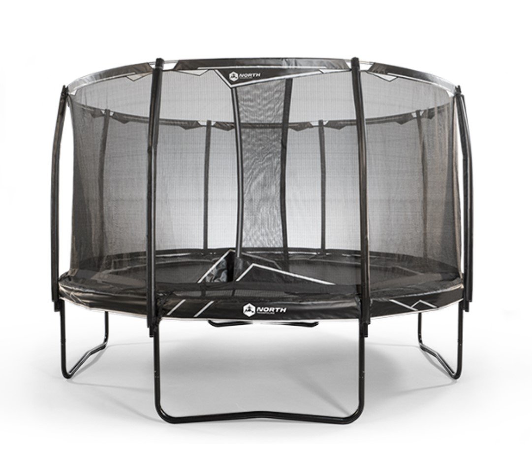 North Explorer Regular Trampoline 430 Round Black + Safety Net