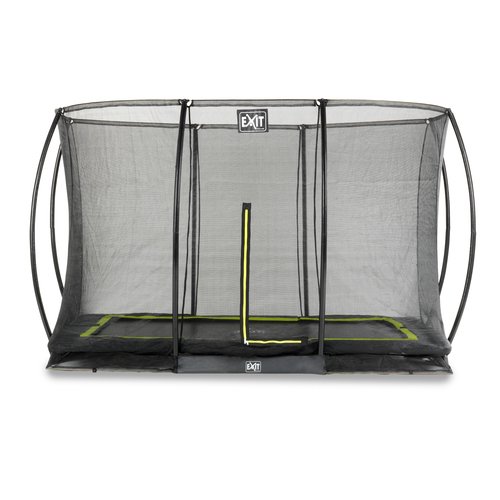 EXIT Silhouette inground trampoline 244x366cm met veiligheidsnet - zwart