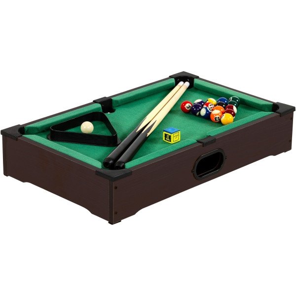 NORTH Assisi Mini Pooltafel Dark Wood/Groen 51 x 31 x 10 cm
