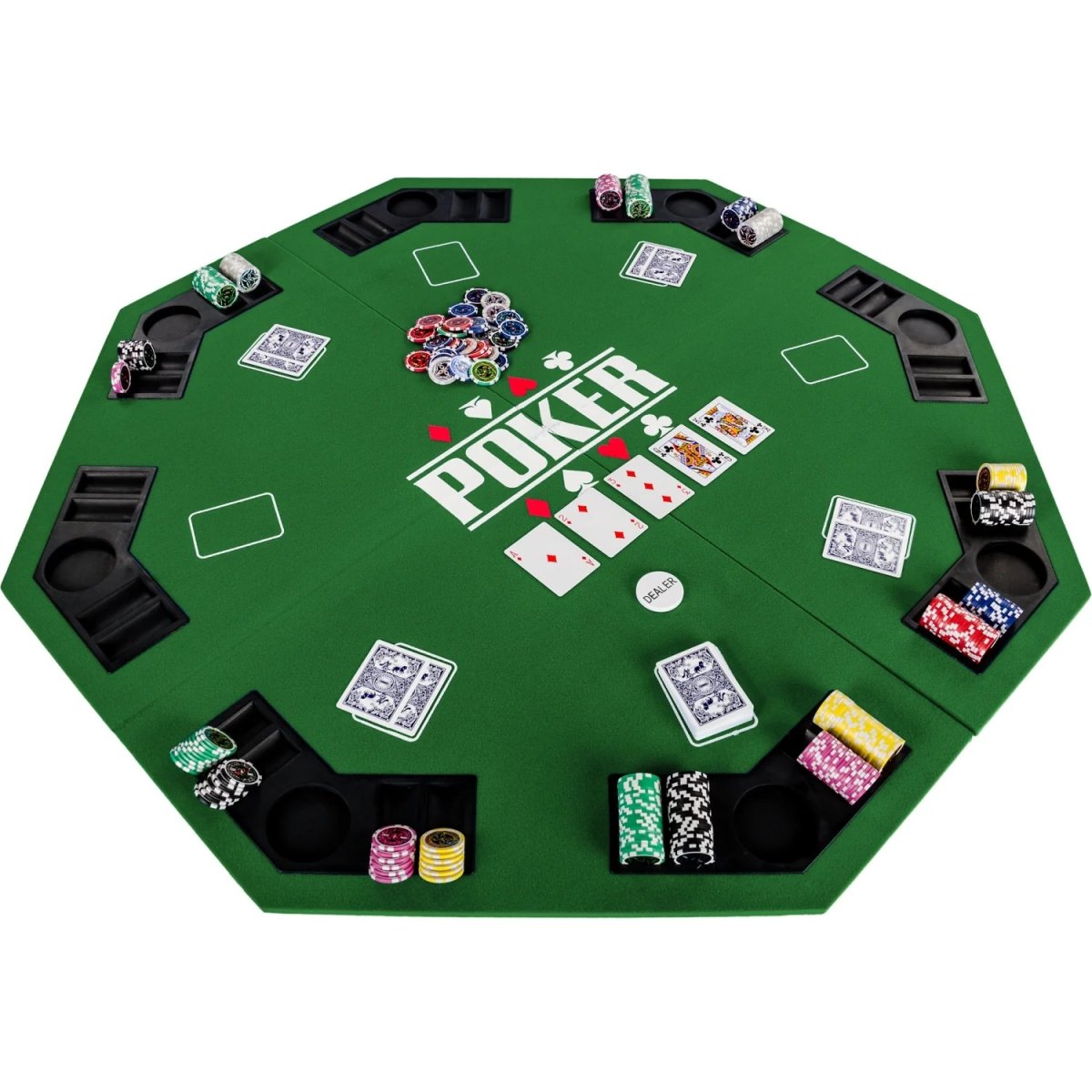 NORTH Pokertafel 8-hoekig 122cm, groen