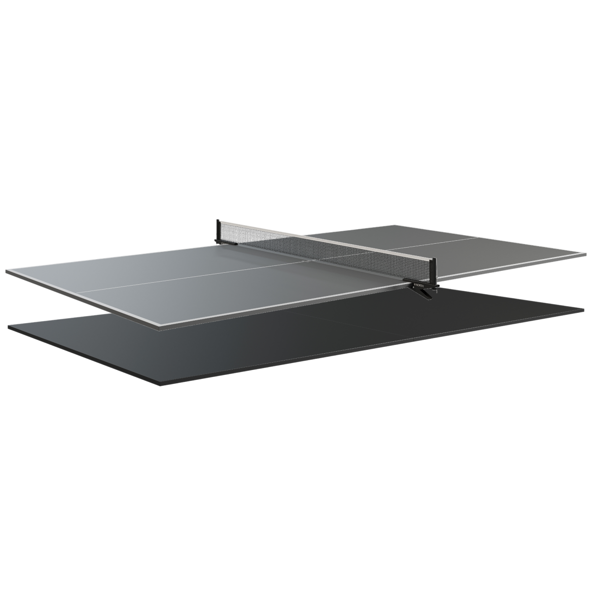 NORTH DualDeck Tafeltennistop Grijs/Zwart Competition