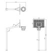 NORTH Solid Basketbalpaal Openbaar Gebruik Verzinkt miniatuur