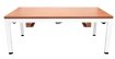 NORTH Essence Pooltafel/Eettafel Wit/Walnut 7FT miniatuur