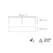 Cornilleau Hyphen Bank Wit / 180 cm miniatuur