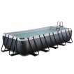 EXIT Black Leather zwembad 540x250x100cm met filterpomp - zwart miniatuur