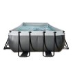 EXIT Black Leather zwembad 540x250x100cm met filterpomp - zwart miniatuur