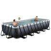 EXIT Black Leather zwembad 540x250x100cm met filterpomp - zwart miniatuur