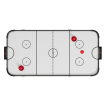 NORTH Arctic Airhockeytafel Zwart/Wit 4FT miniatuur