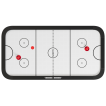 NORTH Zenith Airhockeytafel Zwart/Wit 7FT miniatuur