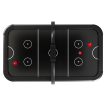 NORTH Thunder Airhockeytafel Zwart/Zwart RVS 7FT miniatuur