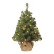 NTC Kunstkerstboom Noble Table Tree Burlap red bow 35 LED miniatuur