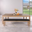 Top Table Lexor Pooltafel Dinner Design Vintage Oak 7FT miniatuur