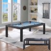 Top Table Lexor Pooltafel Dinner Design Black-Oak 8FT miniatuur