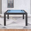Top Table Lexor Pooltafel Dinner Design Black-Oak 7FT miniatuur