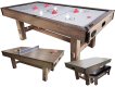TopTable Dining Timber Airhockeytafel Met Tafeltennis Wood/Wit 7FT miniatuur