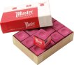 Master biljart krijt bordeaux rood 12 stuks miniatuur