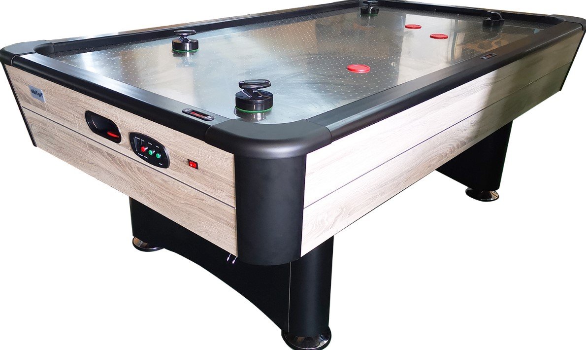 TopTable Typhoon Pro Wood/RVS Airhockeytafel 7FT