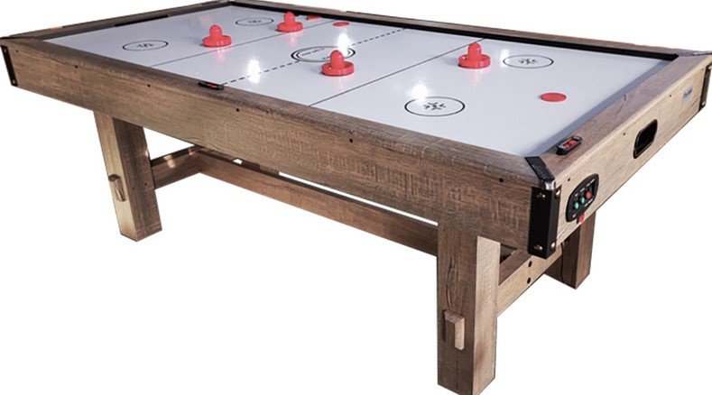 TopTable Dining Timber Airhockeytafel Met Tafeltennis Wood/Wit 7FT