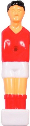 Voetbaltafelpop Rood / Wit 13mm miniatuur