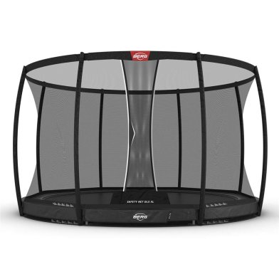 BERG Elite InGround Trampoline 430 Grijs + Safety Net Deluxe XL