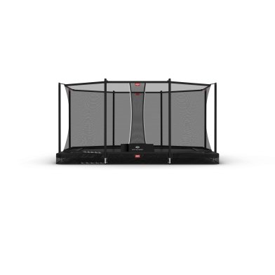BERG Ultim Favorit InGround Trampoline 410 Zwart + Safety Net Comfort