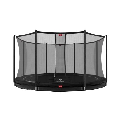 BERG Favorit InGround Trampoline 380 Zwart + Safety Net Comfort