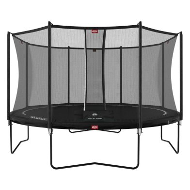 BERG Favorit Regular Trampoline 430 Zwart + Safety Net Comfort