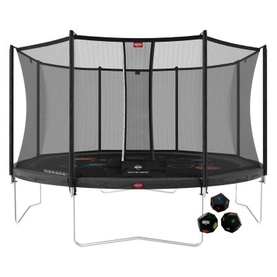 BERG Favorit Regular Trampoline 430 Grijs Levels + Safety Net Comfort